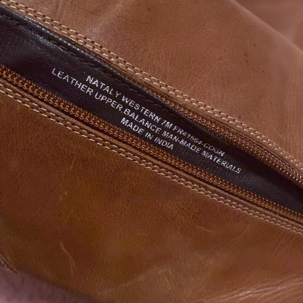Frye Brown Leather Western Boots - Picture 5 of 10